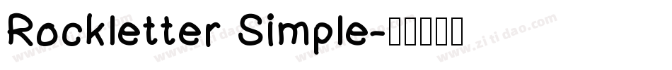 Rockletter Simple字体转换